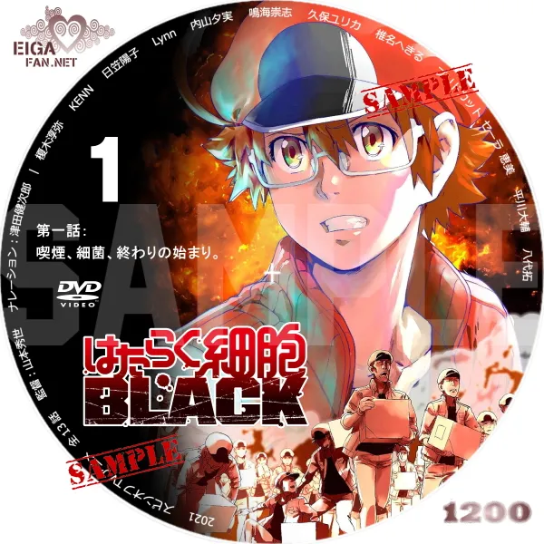 はたらく細胞　BLACK DVDラベル