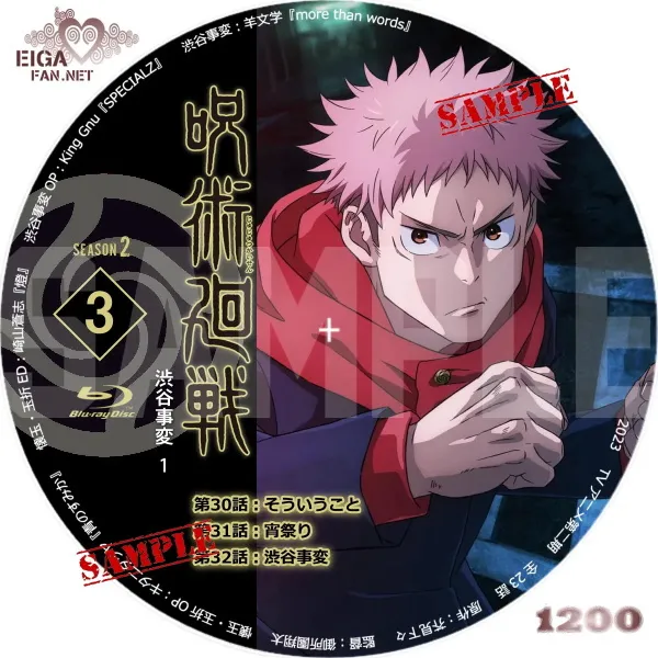 呪術廻戦 懐玉・玉折／渋谷事変　第二期DVDラベル