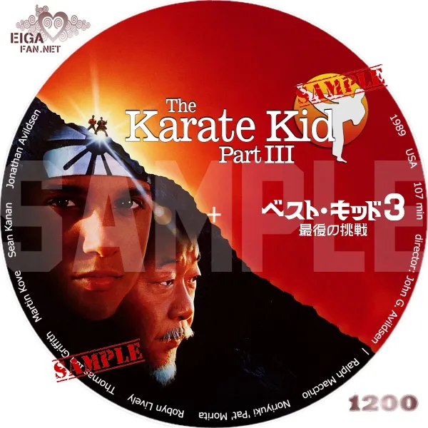 ベスト・キッド３　最後の挑戦　DVDラベル
